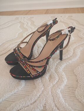 Black High Heel with Multicolor Studs